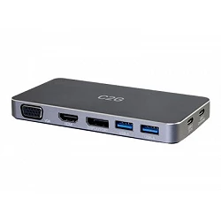 C2G - Estación de conexión - USB-C - VGA, HDMI, DP