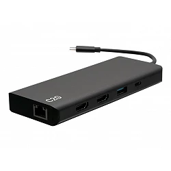 C2G USB-C 9-in-1 Dual Display Docking Station with HDMI, Ethernet, USB, 3.5mm Audio and Power Delivery up to 60W