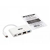 Tripp Lite USB C to HDMI Multiport Video Adapter Converter w/ USB-A Hub, USB-C PD Charging Port & Gigabit Ethernet Port,