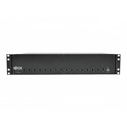 Tripp Lite 16-Port USB Charging Station with Syncing, 230V, 5V 40A (200W) USB Charger Output, 2U Rack-Mount