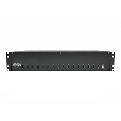 Tripp Lite 16-Port USB Charging Station with Syncing, 230V, 5V 40A (200W) USB Charger Output, 2U Rack-Mount