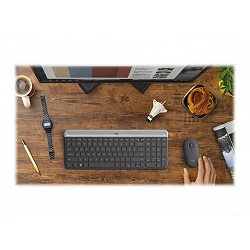 Logitech Slim Wireless Combo MK470 - Juego de teclado y ratón