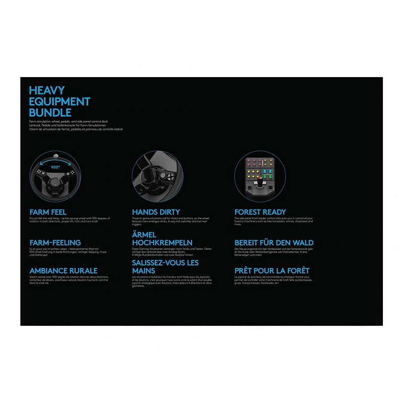 Logitech Heavy Equipment - G-Series - juego de volante y pedales