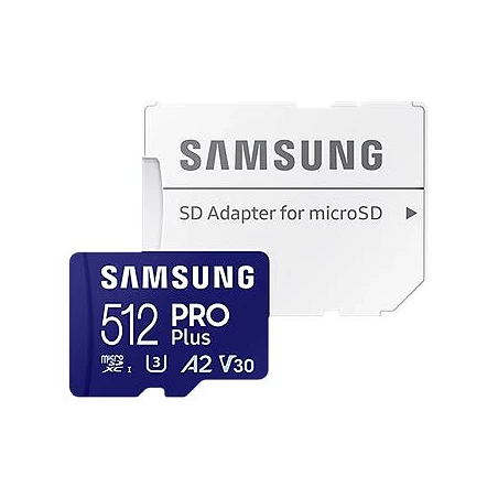 Samsung PRO Plus MB-MD512SA - Tarjeta de memoria flash (adaptador microSDXC a SD Incluido)