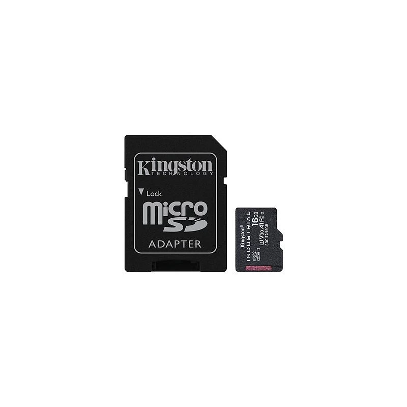 Kingston Industrial - Tarjeta de memoria flash (adaptador microSDHC a SD Incluido)