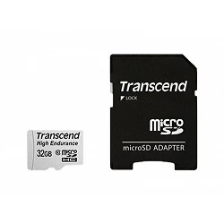 Transcend High Endurance - Tarjeta de memoria flash (adaptador microSDHC a SD Incluido)