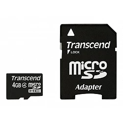Transcend - Tarjeta de memoria flash (adaptador microSDHC a SD Incluido)