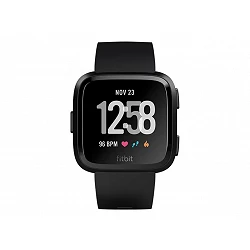 Fitbit Versa - Aluminio negro - reloj inteligente con banda