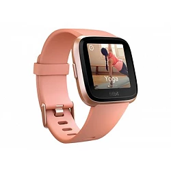 Fitbit Versa - Aluminio en oro rosa - reloj inteligente con banda