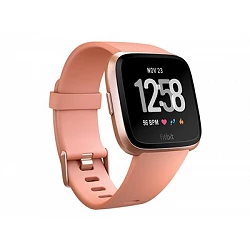 Fitbit Versa - Aluminio en oro rosa - reloj inteligente con banda