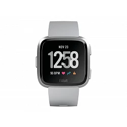 Fitbit Versa - Aluminio plateado - reloj inteligente con banda