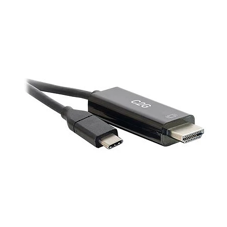 C2G 1ft USB C to HDMI - 4K - Black - M/M - Cable de audio / vídeo