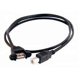 C2G Panel Mount Cable - Cable USB - USB Tipo B (M) a USB (H)