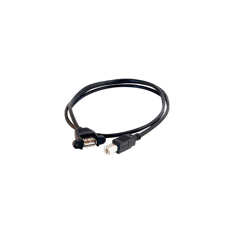 C2G Panel Mount Cable - Cable USB - USB Tipo B (M) a USB (H)