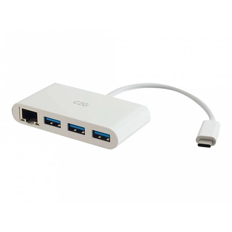 C2G USB C Hub with Ethernet - 3-Port USB Hub