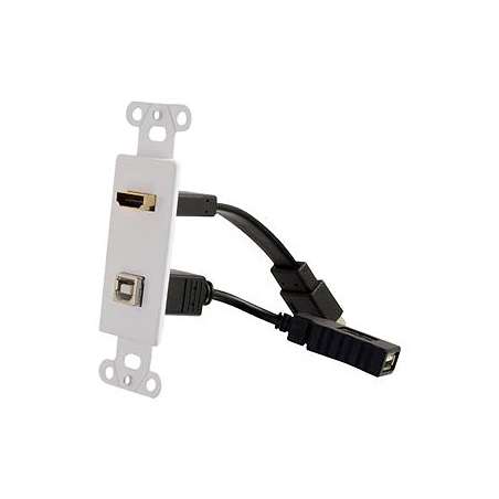 C2G HDMI and USB Pass Through Wall Plate - Placa de montaje