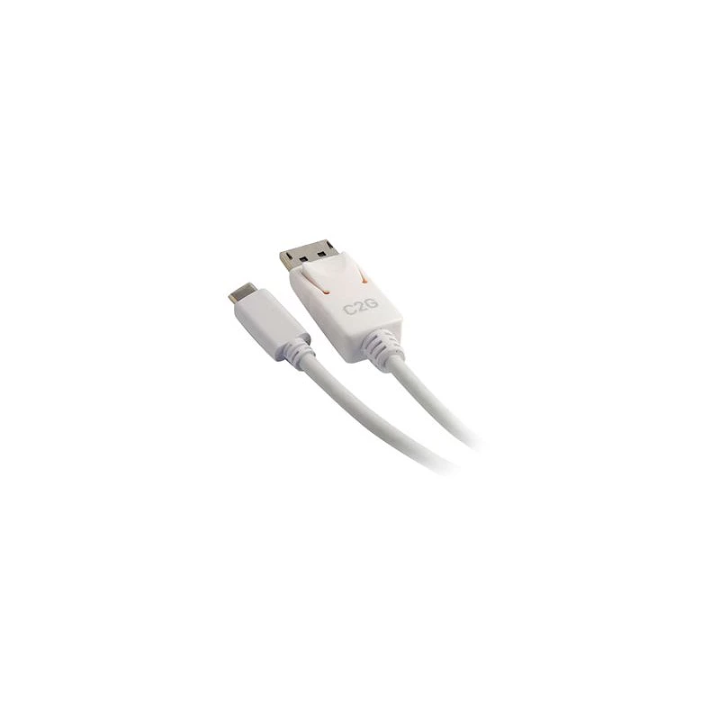 C2G 0.9m (3ft) USB C to DisplayPort Adapter Cable White