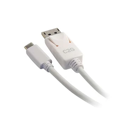 C2G 0.9m (3ft) USB C to DisplayPort Adapter Cable White