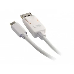 C2G 0.9m (3ft) USB C to DisplayPort Adapter Cable White