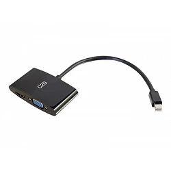 C2G 20cm Mini DisplayPort to HDMI or VGA Adapter Converter 4K UHD