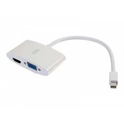 C2G 20cm Mini DisplayPort to HDMI or VGA Adapter Converter 4K UHD