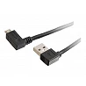 C2G USB 2.0 A Right Angle to Micro-USB B Right Angle Cable