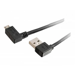 C2G USB 2.0 A Right Angle to Micro-USB B Right Angle Cable