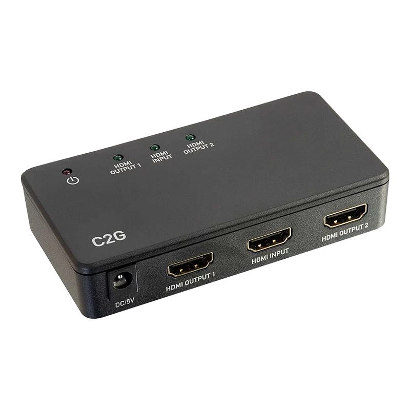 C2G 2-Port HDMI Splitter 4K30 - Separador de vídeo/audio