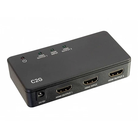 C2G 2-Port HDMI Splitter 4K30 - Separador de vídeo/audio