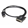 C2G 2m DisplayPort to Single Link DVI-D Adapter Cable M/M