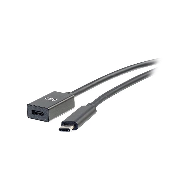 C2G 3ft USB-C to C 3.1 (Gen 2) Male to Female Extension Cable (10Gbps)