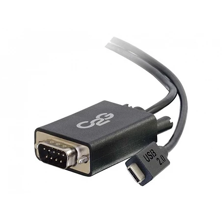 C2G USB 2.0 USB C to DB9 Serial RS232 Adapter Cable Black