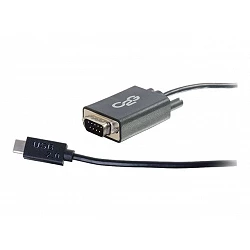 C2G USB 2.0 USB C to DB9 Serial RS232 Adapter Cable Black