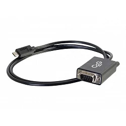 C2G USB 2.0 USB C to DB9 Serial RS232 Adapter Cable Black