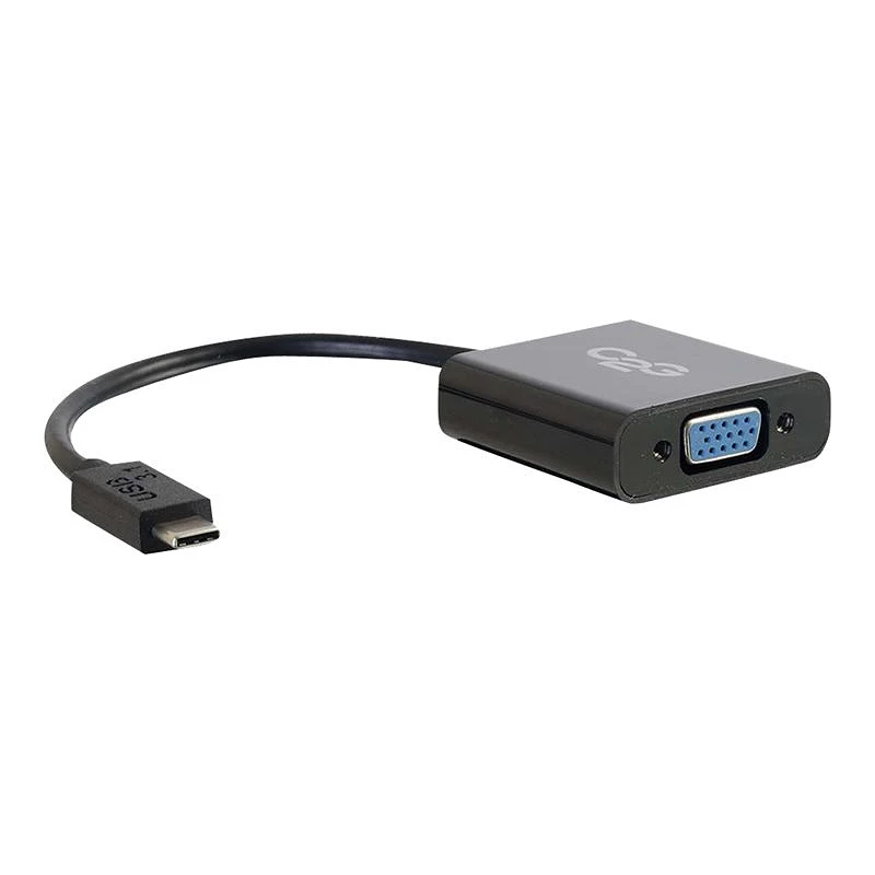 C2G USB 3.1 USB Type C to VGA Adapter - USB C to VGA Black