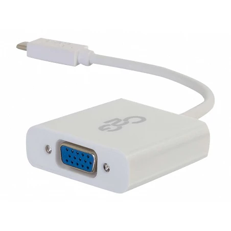 C2G USB 3.1 USB Type C To VGA Adapter - USB C to VGA White