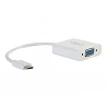 C2G USB 3.1 USB Type C To VGA Adapter - USB C to VGA White