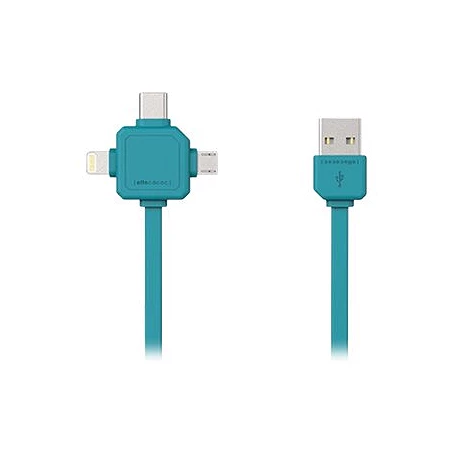 Allocacoc - Cable Lightning - USB macho a Micro-USB tipo B, Lightning, USB-C macho