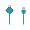 Allocacoc - Cable Lightning - USB macho a Micro-USB tipo B, Lightning, USB-C macho