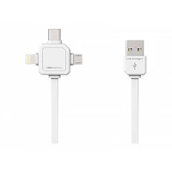 Allocacoc - Cable Lightning - USB macho a Micro-USB tipo B, Lightning, USB-C macho