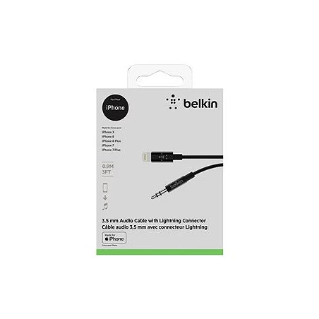 Belkin - Cable de Lightning a conector de auriculares