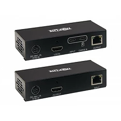 Tripp Lite USB C to HDMI over Cat6 Extender Kit with KVM Support, 4K 60Hz, 4:4:4, Transmitter/Receiver, USB, PoC, HDCP 2