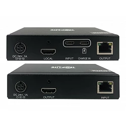 Tripp Lite USB C to HDMI over Cat6 Extender Kit with KVM Support, 4K 60Hz, 4:4:4, Transmitter/Receiver, USB, PoC, HDCP 2