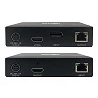 Tripp Lite DisplayPort to HDMI over Cat6 Extender Kit with KVM Support, 4K 60Hz, 4:4:4, USB, PoC, HDCP 2.2, up to 230 ft