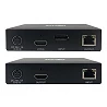 Tripp Lite DisplayPort to HDMI over Cat6 Extender Kit with KVM Support, 4K 60Hz, 4:4:4, USB, PoC, HDCP 2.2, up to 230 ft