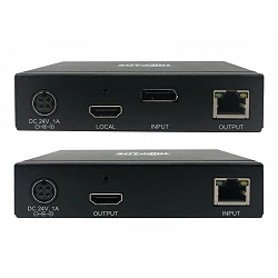 Tripp Lite DisplayPort to HDMI over Cat6 Extender Kit with KVM Support, 4K 60Hz, 4:4:4, USB, PoC, HDCP 2.2, up to 230 ft