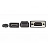 Tripp Lite Multiport Presentation Adapter, 4K 60Hz w HDR, 4x1, HDMI/DisplayPort/USB-C/VGA to HDMI, HDCP2.2, PD Charge, 8