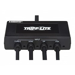 Tripp Lite Multiport Presentation Adapter, 4K 60Hz w HDR, 4x1, HDMI/DisplayPort/USB-C/VGA to HDMI, HDCP2.2, PD Charge, 8