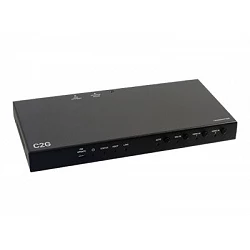 C2G Dual 4K HDMI HDBaseT + VGA, 3.5mm, and RS232 over Cat Switching Extender Box Transmitter to Ultra-Slim Box Receiver