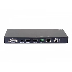 C2G Dual 4K HDMI HDBaseT + VGA, 3.5mm, and RS232 over Cat Switching Extender Box Transmitter to Ultra-Slim Box Receiver